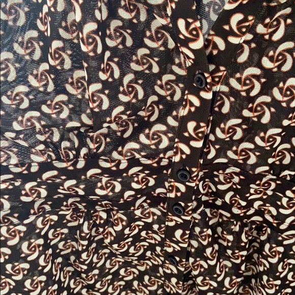 Zara patterned buttoned blouse - Picture 3 of 3